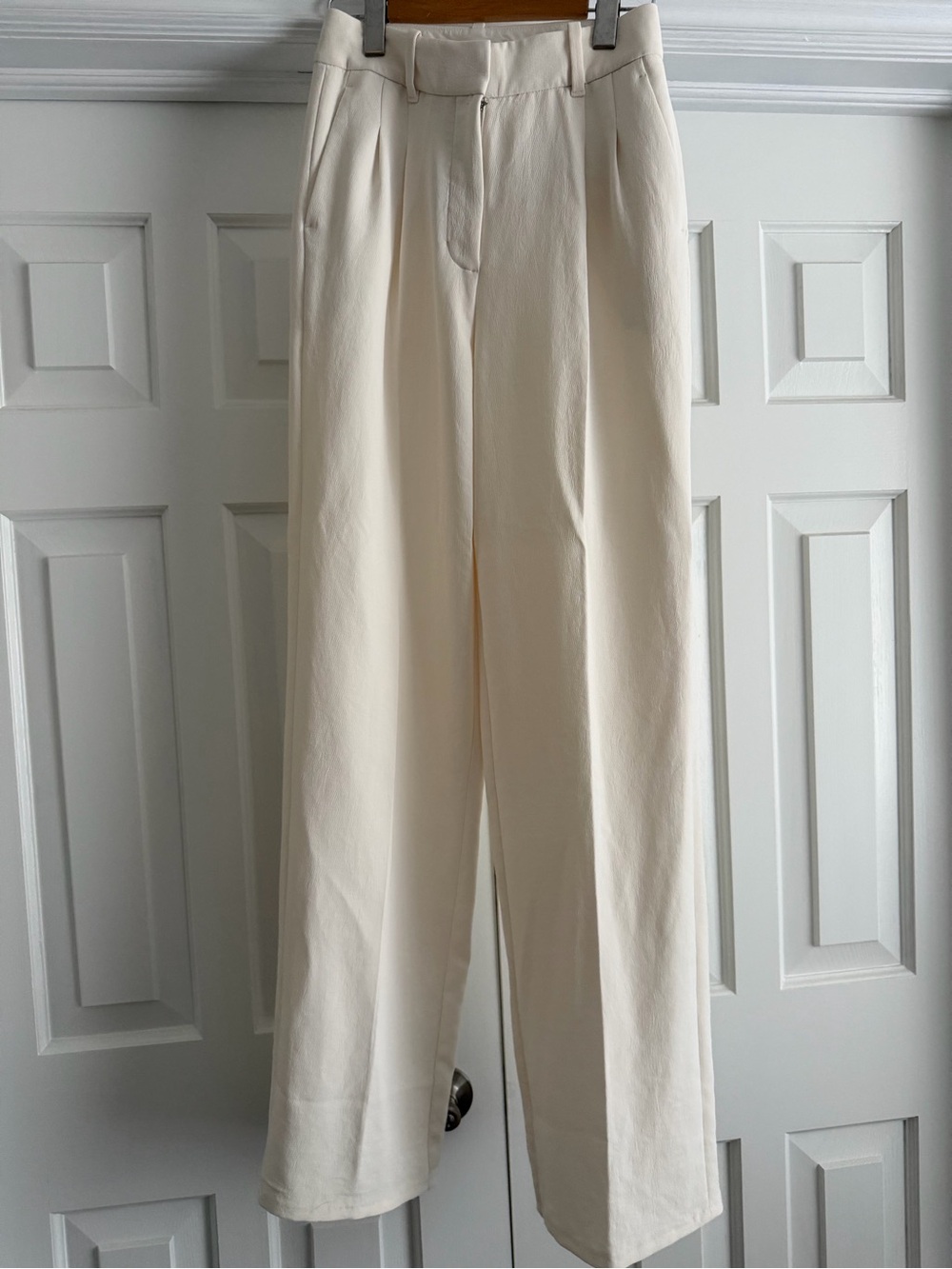 Wilfred Cream High-Rise Wide-Leg Trousers TALL